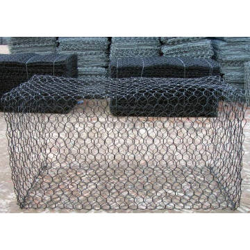 PVC beschichtete Galfan Draht Gabion / Gabion Stützmauer / Gabion Box